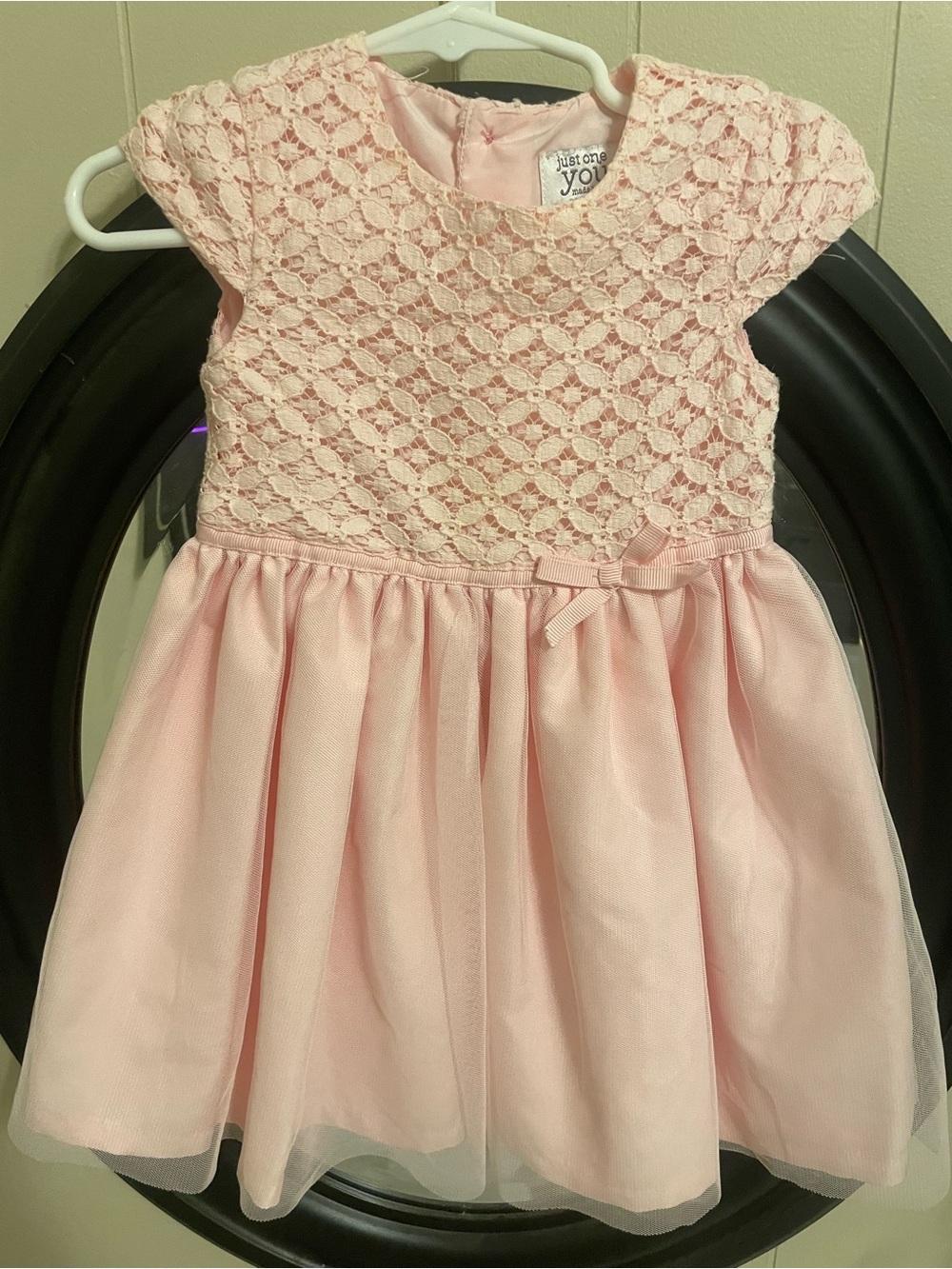 Carter's Light Pink Lace Bodice Tulle Skirt Dress